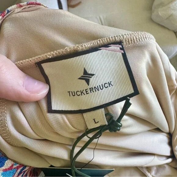 Tuckernuck NEW Natasha Mosaic Maxi Dress Sleeveless Silky Elegant Size Large - Picture 5 of 8